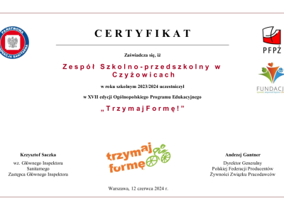 certyfikat udziału
